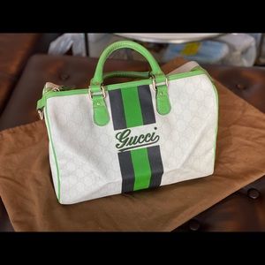 Gucci Boston Cloth Bowling Bag